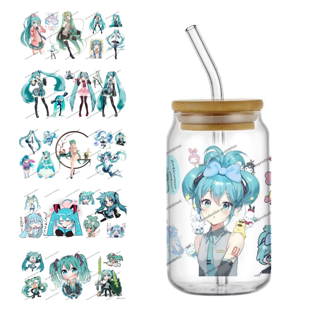 Rdta Tank Glass - Vinilos Adhesivos UV DTF Hatsune Miku