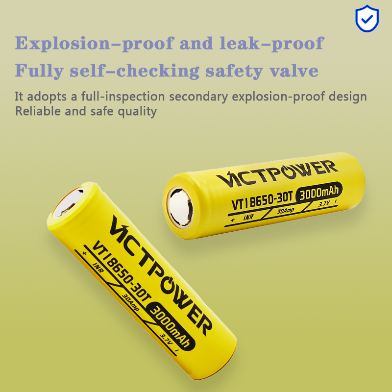 Vape Battery 18650 - 30A Drenaje Continuo Vicpower 18650-30T 3000mAh